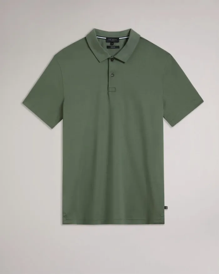 Men ZEITER 8211 Short Sleeve Slim Fit Polo Shirt Khaki Ted Baker Polo Shirts