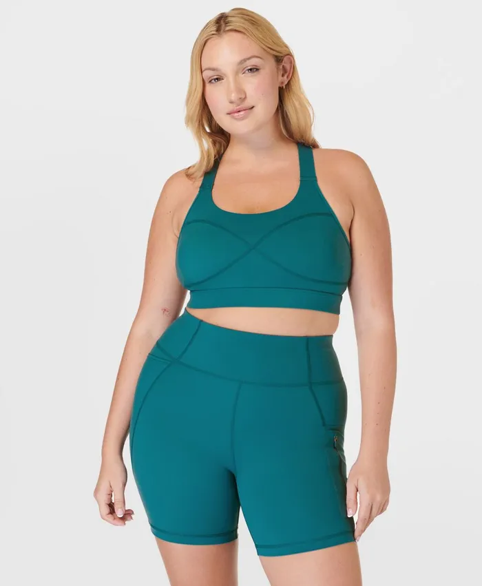 Merrell Ascend Power Bra X Sweaty Betty Cabin Blue Women Tops