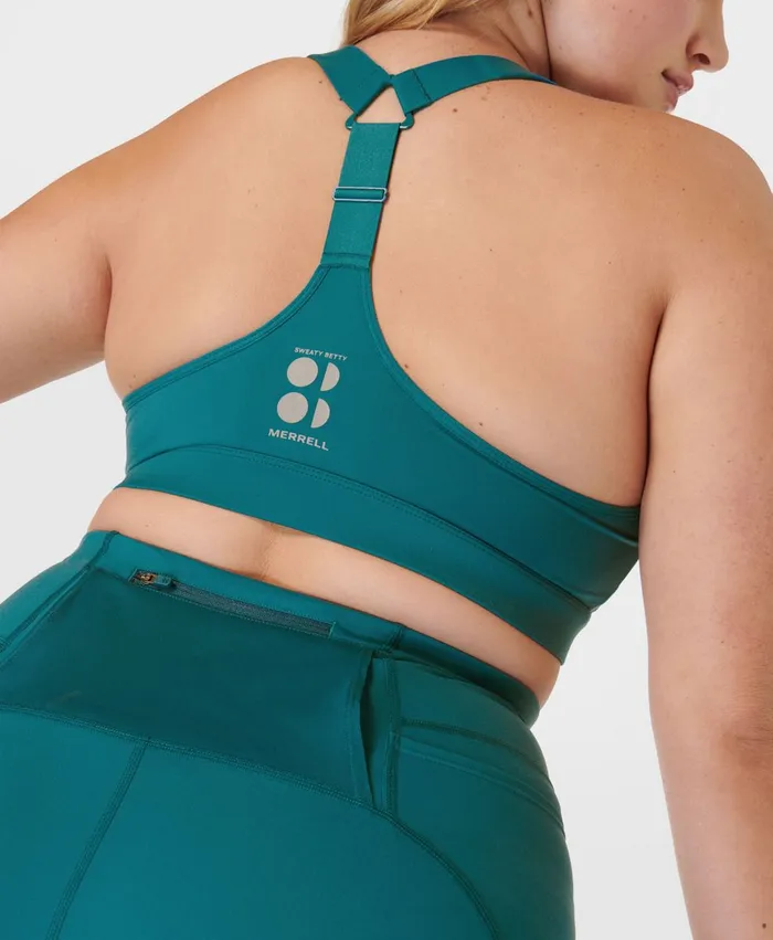 Merrell Ascend Power Bra X Sweaty Betty Cabin Blue Women Tops