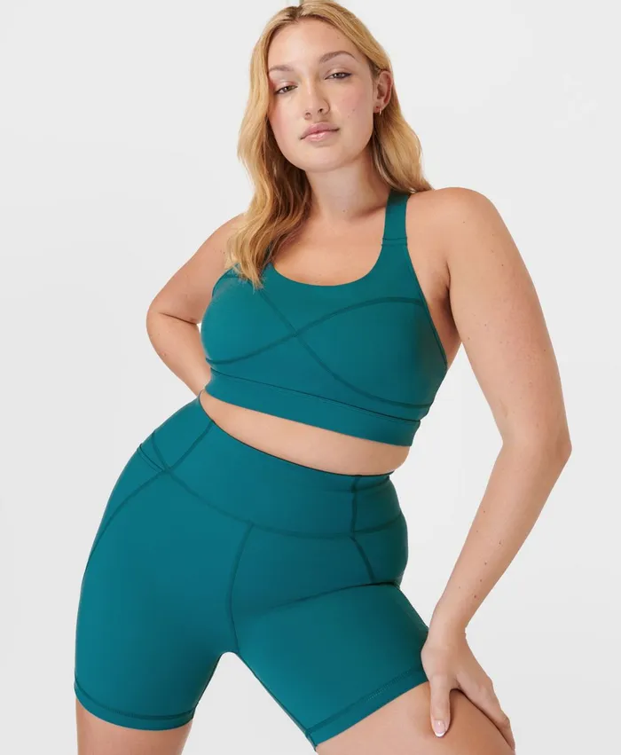 Merrell Ascend Power Bra X Sweaty Betty Cabin Blue Women Tops