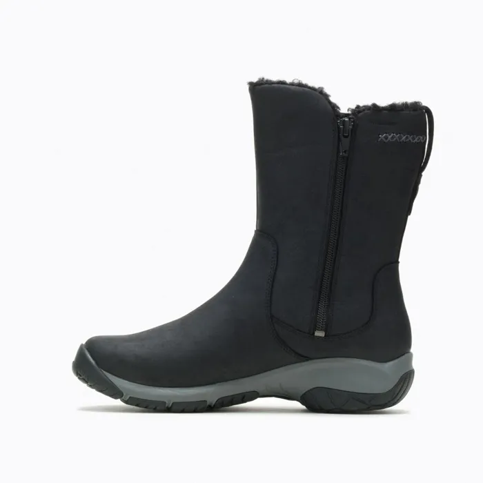 Merrell Encore 4 Tall Zip Polar Waterproof Wide Width Black Women Boots