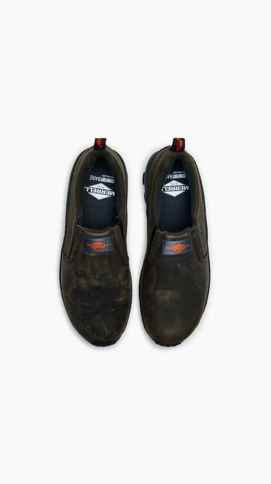 Merrell Jungle Moc Leather Sr Work Shoe Espresso Men SlipOns