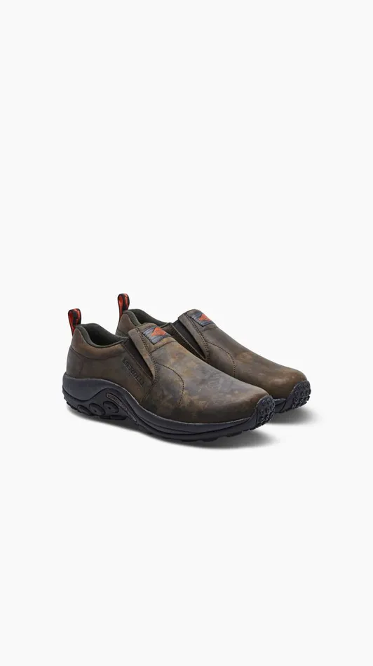 Merrell Jungle Moc Leather Sr Work Shoe Espresso Men SlipOns