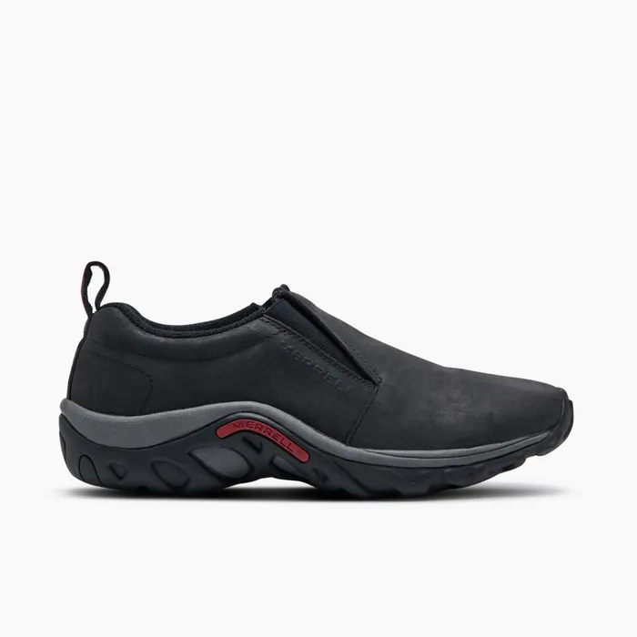 Merrell Jungle Moc Nubuck Wide Width Black Men SlipOns