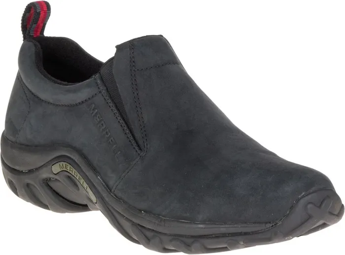 Merrell Jungle Moc Nubuck Wide Width Black Men SlipOns