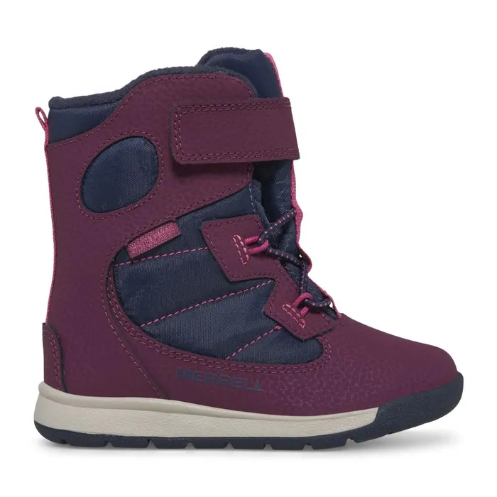 Merrell Little Snow Bank Jr Waterproof Boot Navyberry Kids Winter Boots