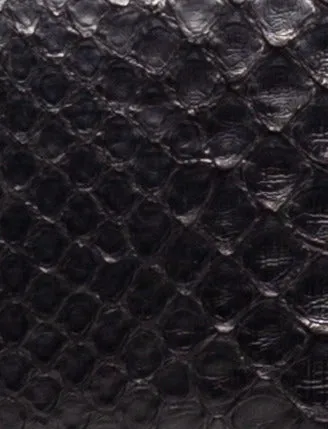 Metallic Python Leather Crossbody Envelope Clutch Black Women Akris Crossbody Bags