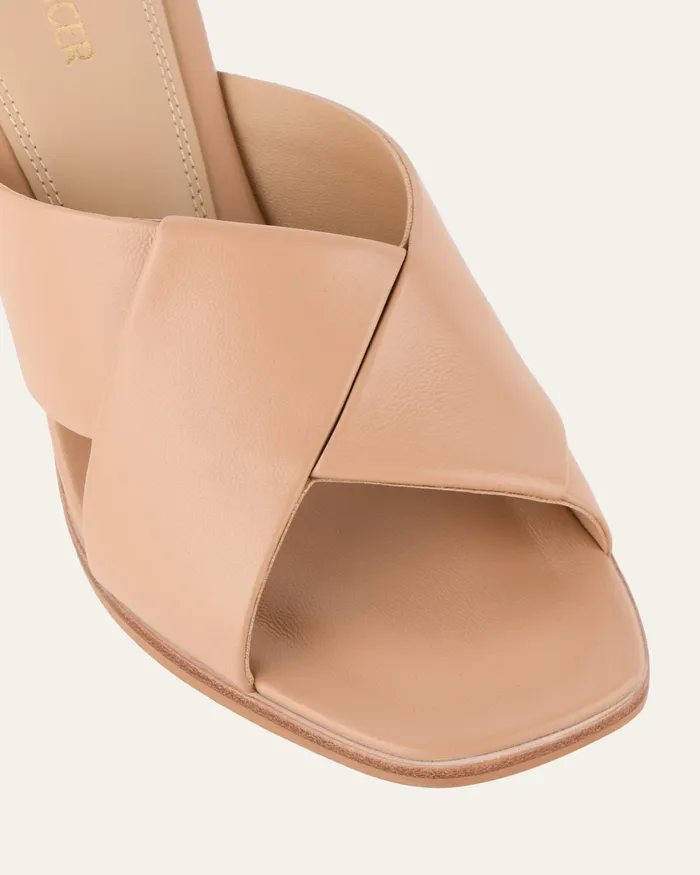 MID SANDALS jomercer Women Carrie mid heel sandals beige leather MID SANDALS jomercer Women Carrie mid heel sandals beige leather