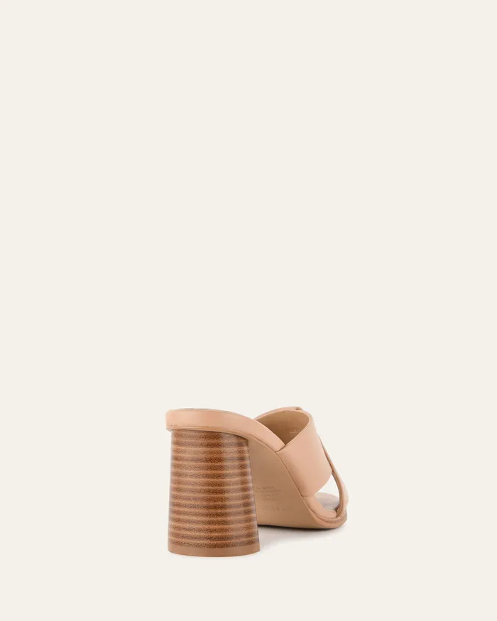 MID SANDALS jomercer Women Carrie mid heel sandals beige leather MID SANDALS jomercer Women Carrie mid heel sandals beige leather