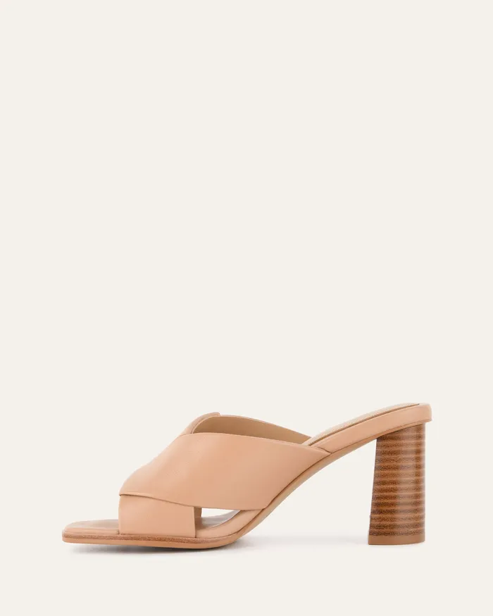 MID SANDALS jomercer Women Carrie mid heel sandals beige leather MID SANDALS jomercer Women Carrie mid heel sandals beige leather