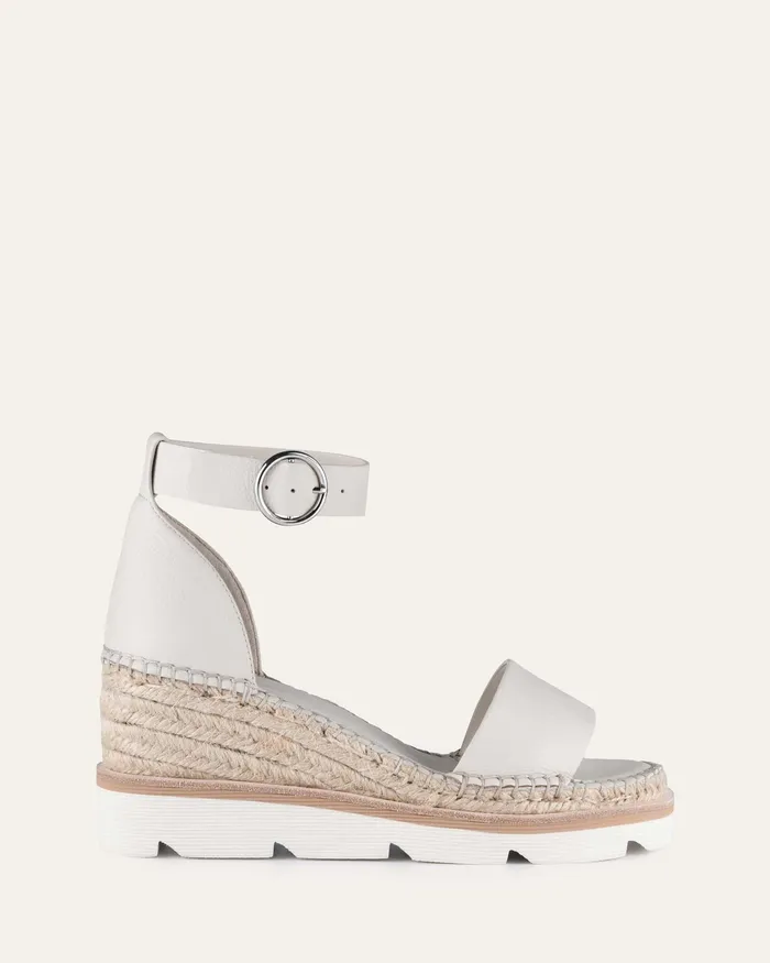 MID SANDALS jomercer Women Kelly mid heel wedges bone leather
