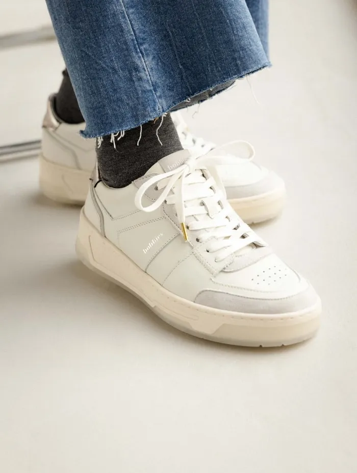 Miley Off White and Cosmic Grey Women Bobbies Sneakers