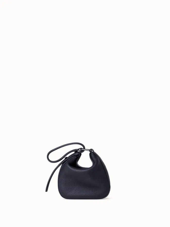 Mini Anna Hobo Bag In Leather Black Women Akris Mini Bags