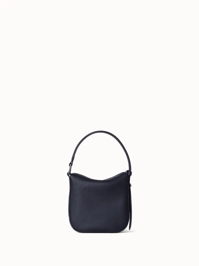 Mini Anna Hobo Bag In Leather Black Women Akris Mini Bags