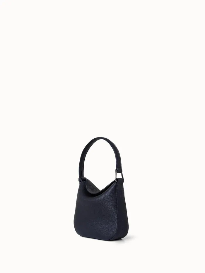 Mini Anna Hobo Bag In Leather Black Women Akris Mini Bags