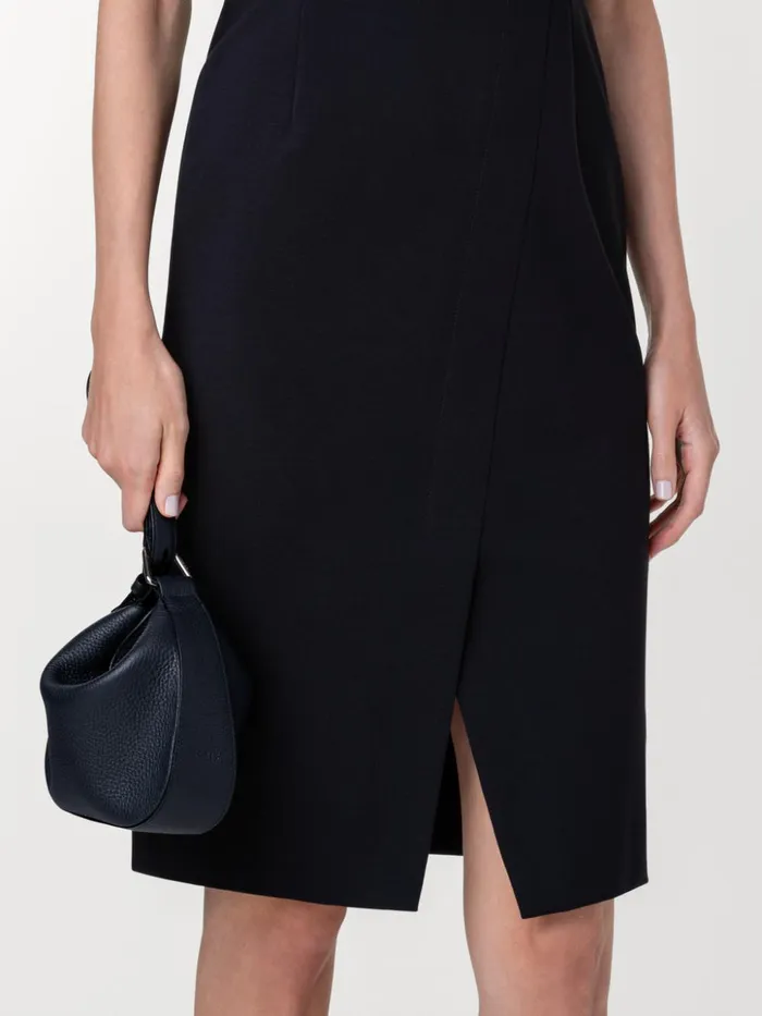 Mini Anna Hobo Bag In Leather Black Women Akris Mini Bags
