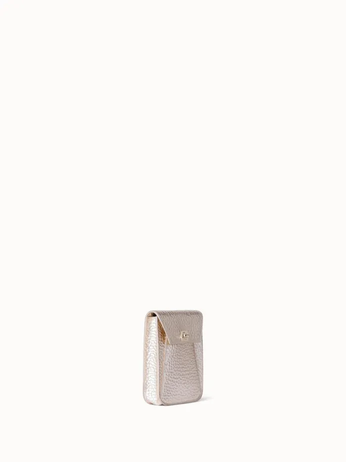 Mini Anouk Messenger Bag In Cervocalf Leather Stucco Met Women Akris Messenger Bags