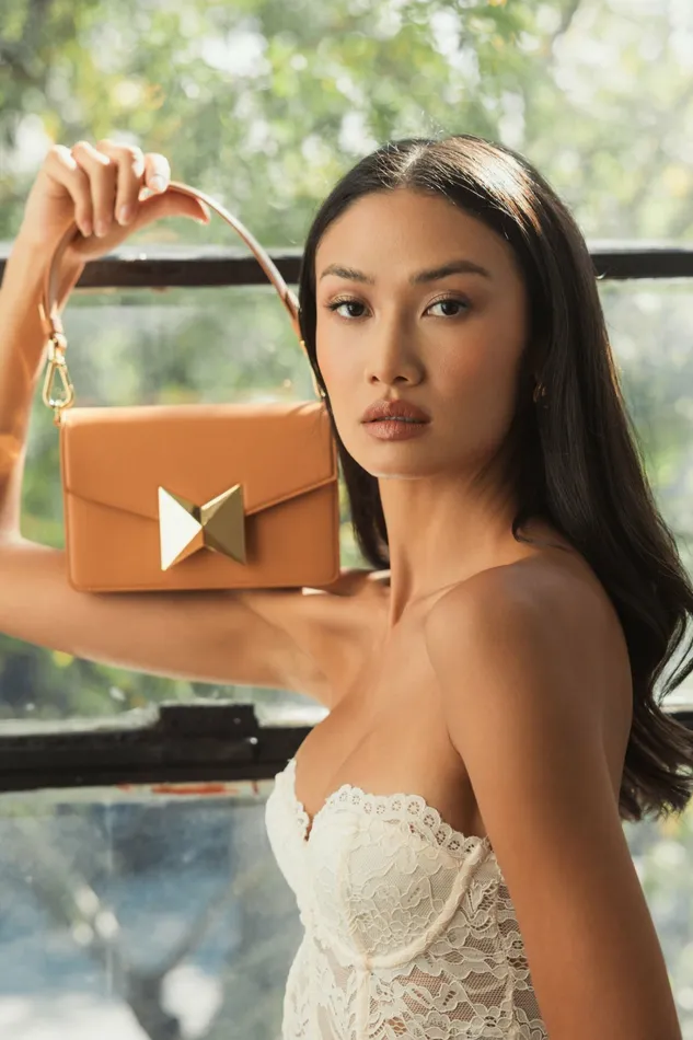 Mini Leather Shoulder Handbag With Gold Hardware 8211 FINAL SALE Toffee Shoulder Bags Mac Duggal Women Mini Leather Shoulder Handbag With Gold Hardware 8211 FINAL SALE Toffee Shoulder Bags Mac Duggal Women