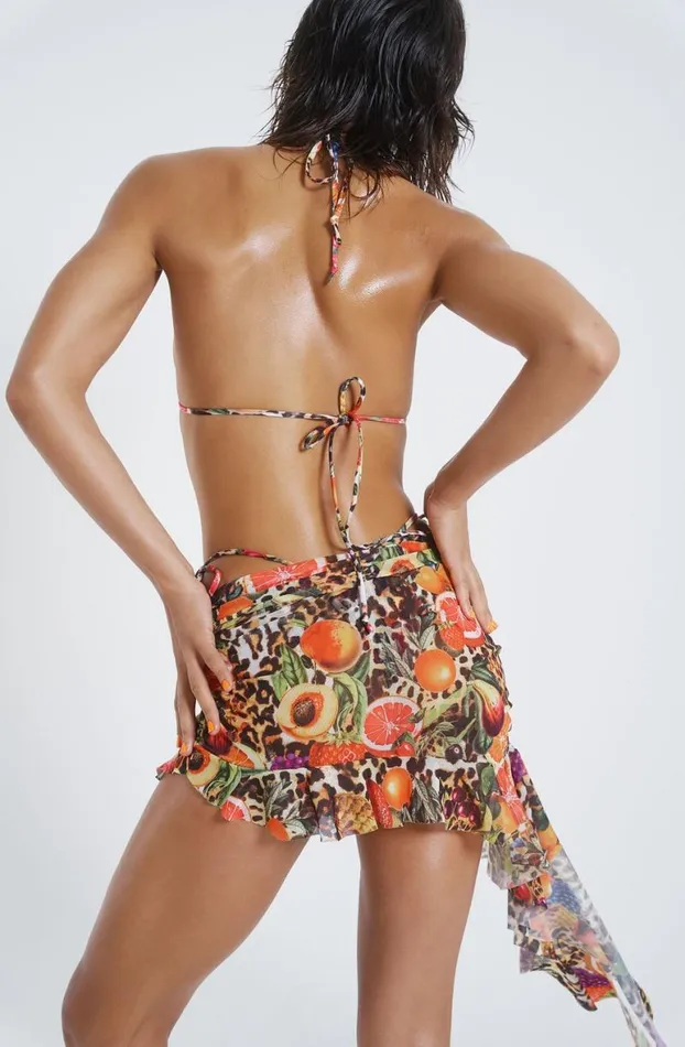 Mini Skirts Women Jaded London Cabana Frill Micro Mini Skirt With Embellishment Detail