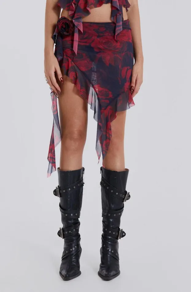 Mini Skirts Women Jaded London Selene Asymmetric Hem Mini Skirt