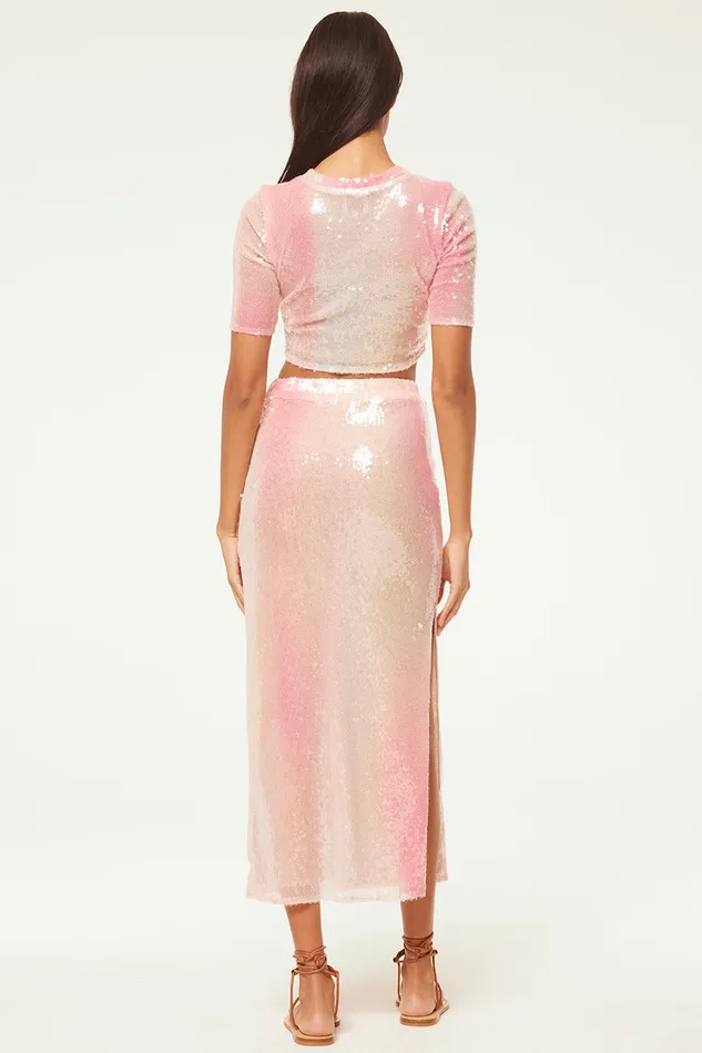 Misa Los Angeles Aisha Skirt Sequin Ombre Women Skirts and Shorts
