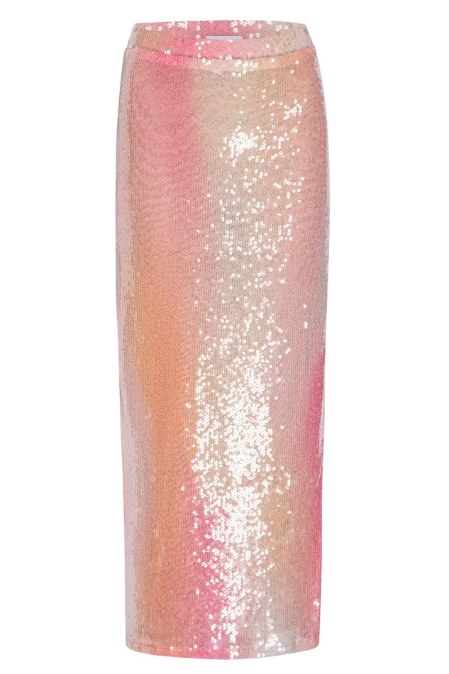 Misa Los Angeles Aisha Skirt Sequin Ombre Women Skirts and Shorts