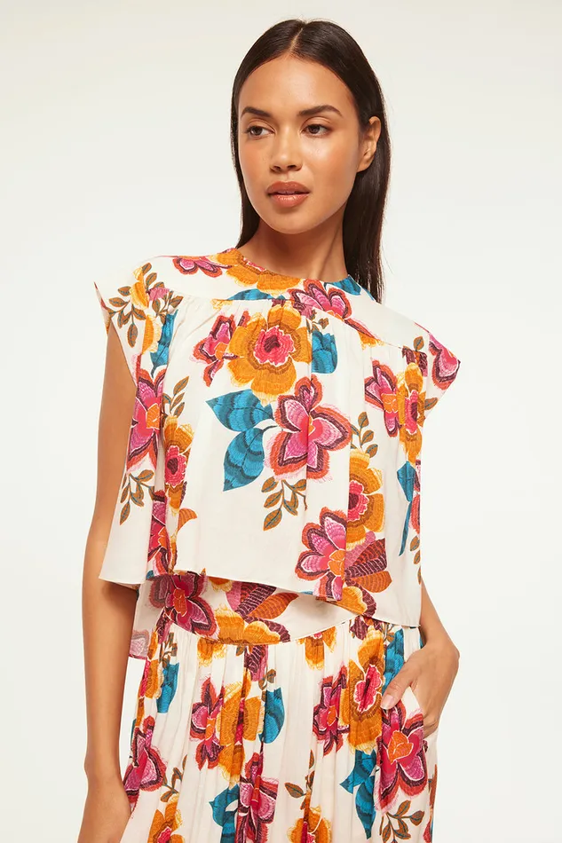 Misa Los Angeles Alina Top Flora Marbella Women Matching Sets