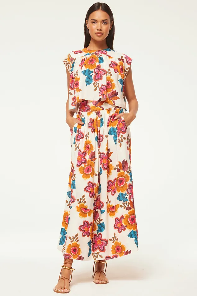 Misa Los Angeles Alina Top Flora Marbella Women Matching Sets
