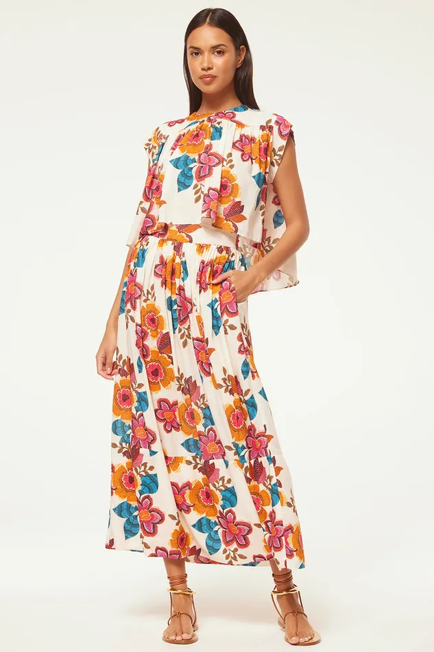 Misa Los Angeles Alina Top Flora Marbella Women Matching Sets