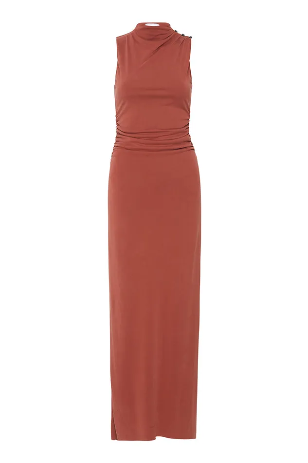 Misa Los Angeles Athena Dress Brick Women Dresses