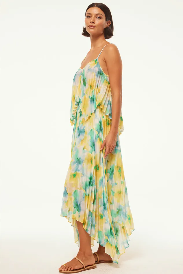 Misa Los Angeles Avra Skirt Citron Watercolor Women Matching Sets