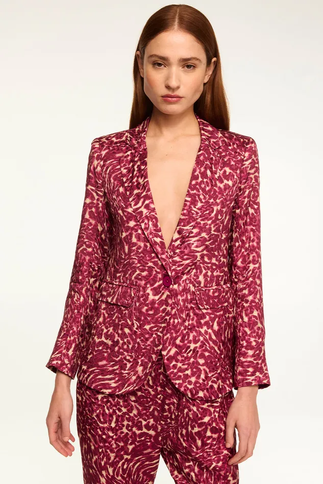 Misa Los Angeles Catroux Jacket Fauna Abstract Women Tops