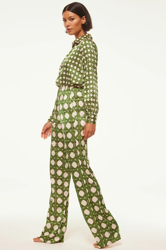 Misa Los Angeles Celine Top Rattan Tile Women Tops