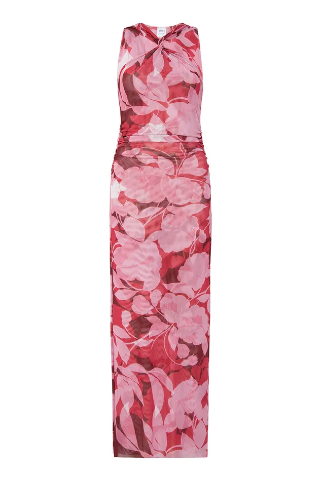 Misa Los Angeles Elaine Dress Flora Rosada Mesh Women Jersey and Mesh