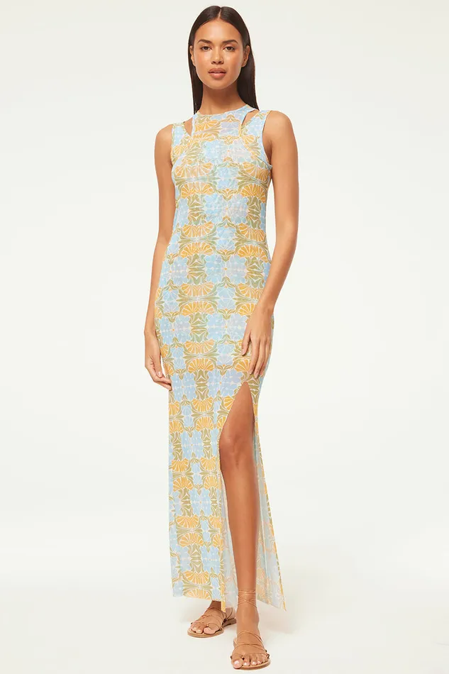 Misa Los Angeles Fernanda Dress Citrus Slice Women Jersey and Mesh