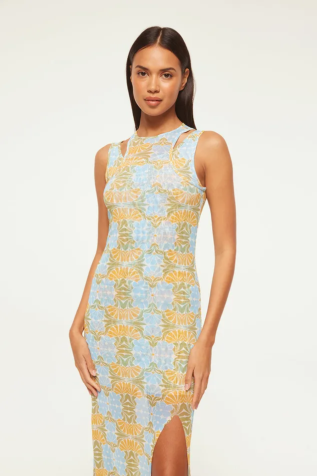 Misa Los Angeles Fernanda Dress Citrus Slice Women Jersey and Mesh