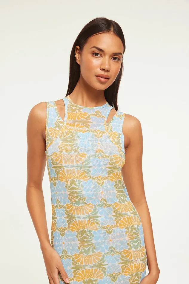 Misa Los Angeles Fernanda Dress Citrus Slice Women Jersey and Mesh