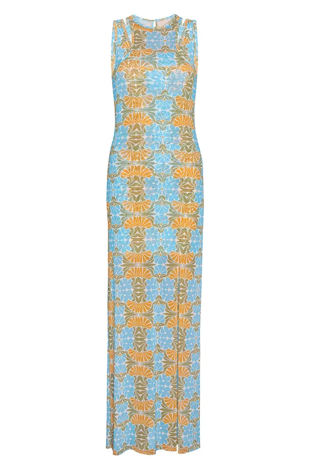 Misa Los Angeles Fernanda Dress Citrus Slice Women Jersey and Mesh