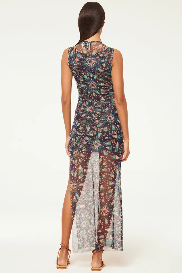 Misa Los Angeles Fernanda Dress Indigo Burst Women Jersey and Mesh