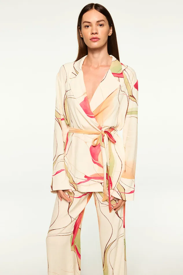 Misa Los Angeles Freja Top Divine Marble Crepe Women Matching Sets