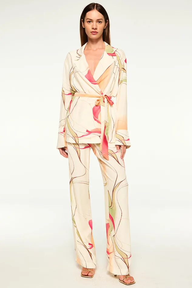 Misa Los Angeles Freja Top Divine Marble Crepe Women Matching Sets