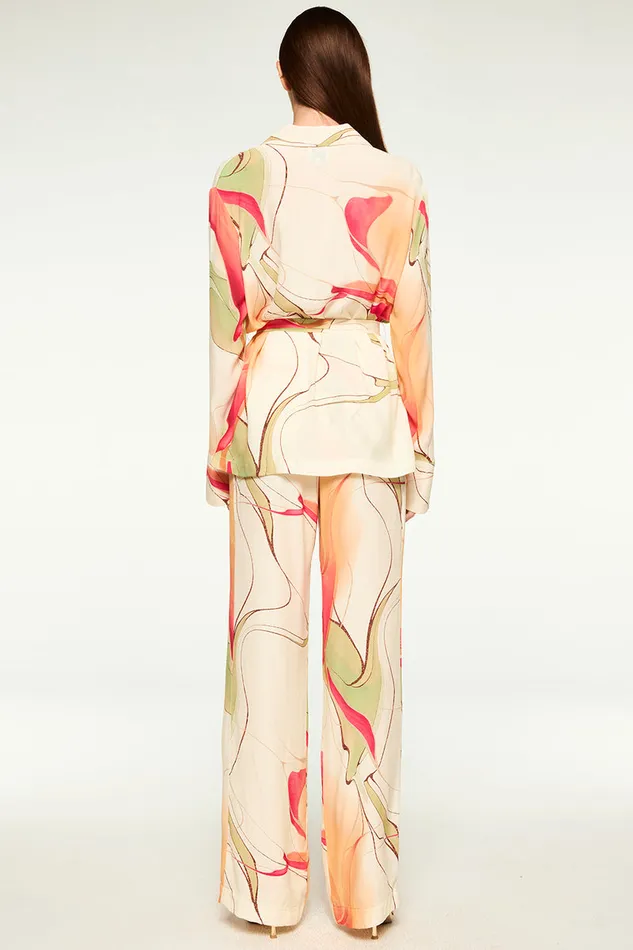 Misa Los Angeles Freja Top Divine Marble Crepe Women Matching Sets