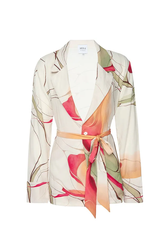 Misa Los Angeles Freja Top Divine Marble Crepe Women Matching Sets