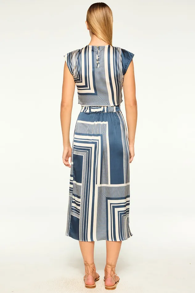 Misa Los Angeles Hara Top Linear Geo Women Tops