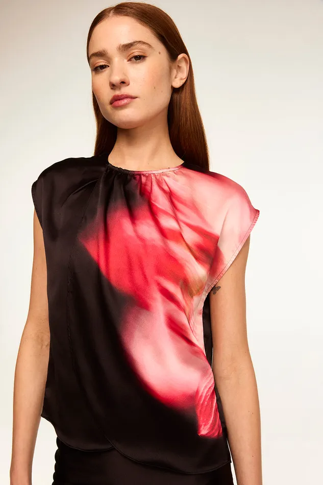 Misa Los Angeles Jessie Top Midnight Orchid Women Matching Sets