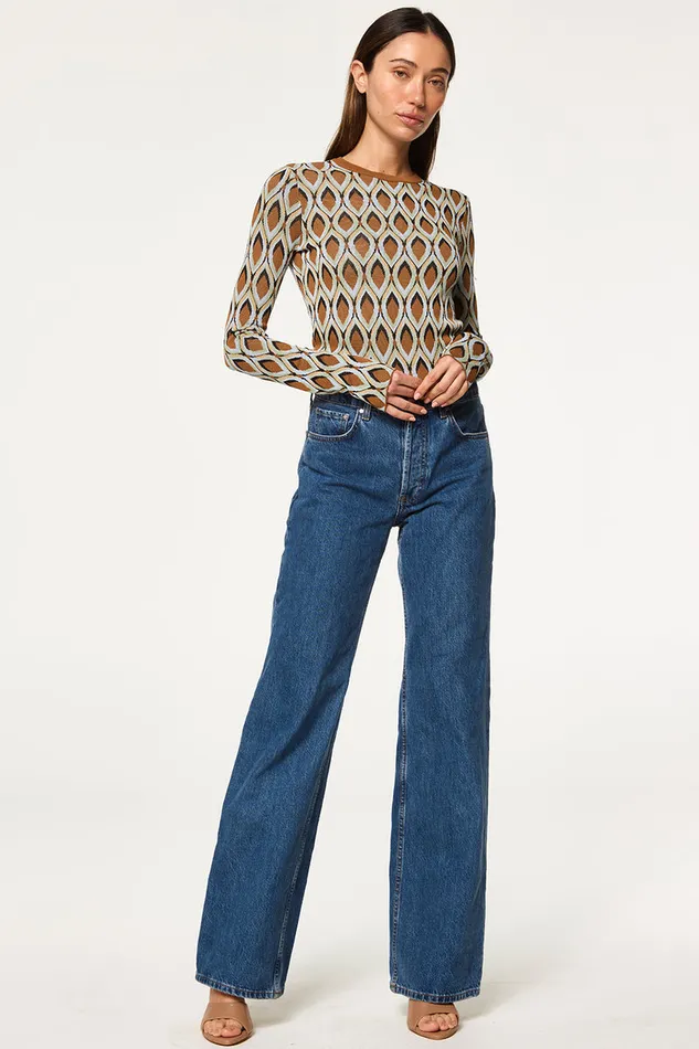 Misa Los Angeles Joyce Top Brown Women Knits