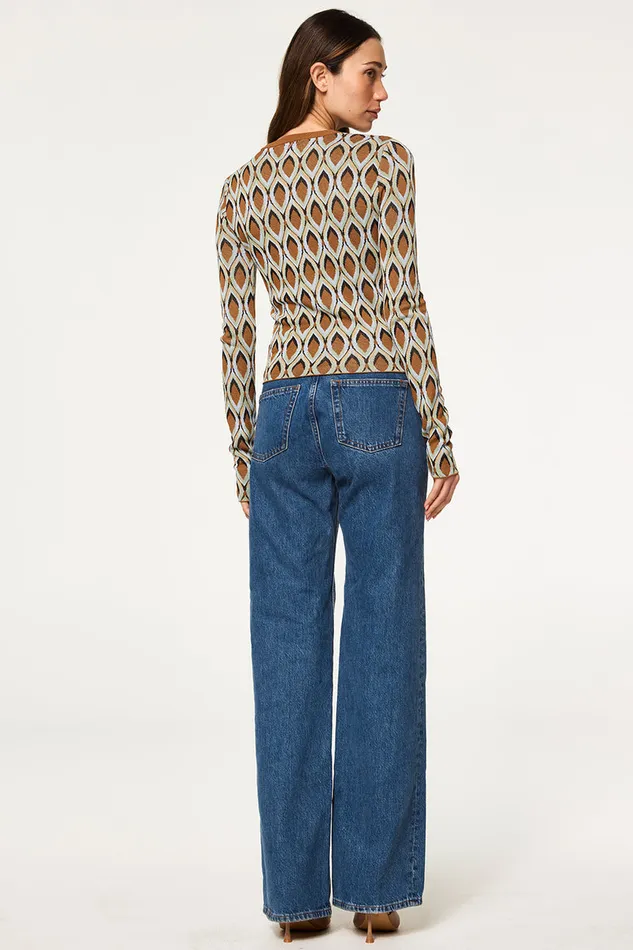 Misa Los Angeles Joyce Top Brown Women Knits
