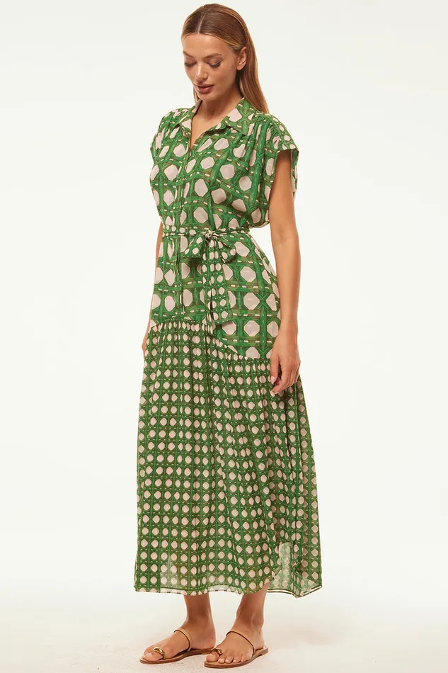 Misa Los Angeles Laura Dress Rattan Tile Mix Women Dresses