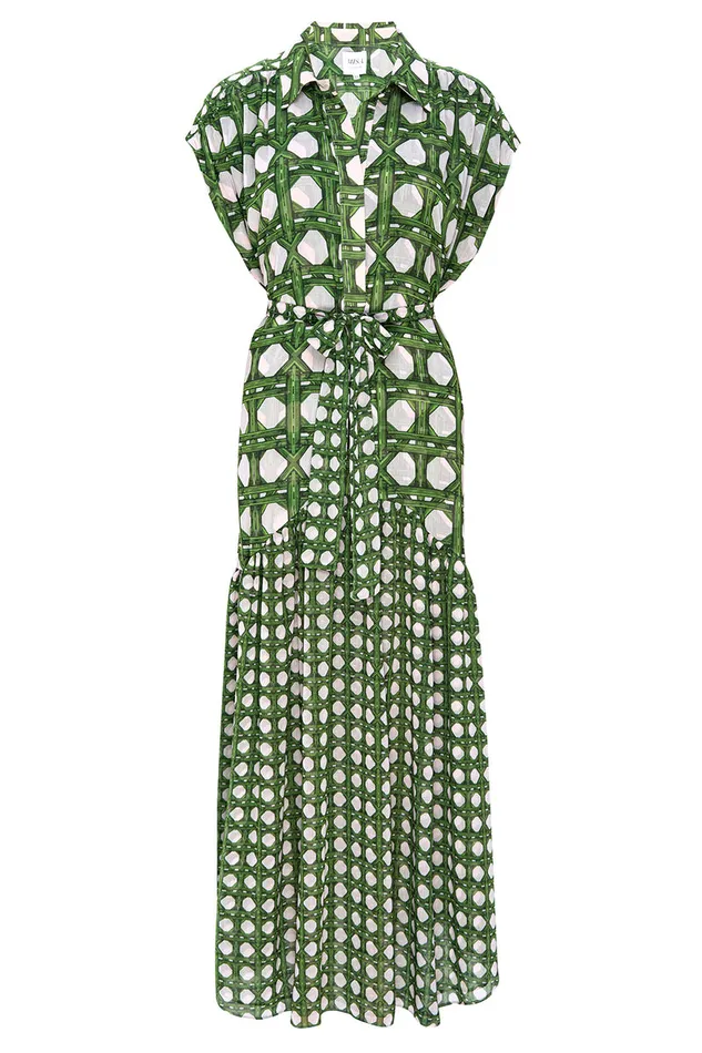 Misa Los Angeles Laura Dress Rattan Tile Mix Women Dresses