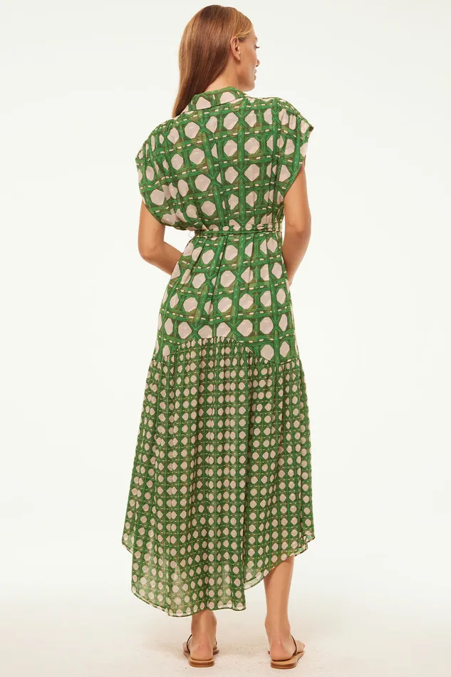 Misa Los Angeles Laura Dress Rattan Tile Mix Women Dresses